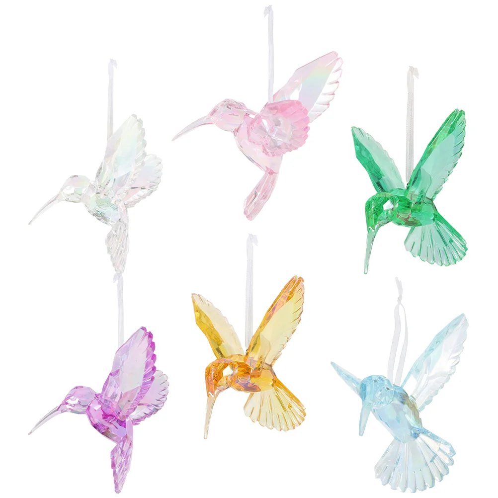 

6Pcs Hummingbird Ornament Hummingbird Pendant Decorative Hummingbird Decoration