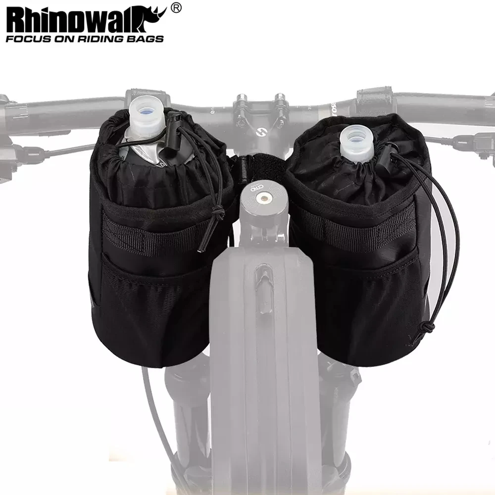 

Rhinowalk Bicycle Bag Cycling Water Bottle Carrier Pouch MTB Bike Insulated Kettle Bag Riding Handlebar 1pc or 2pcs Accessories