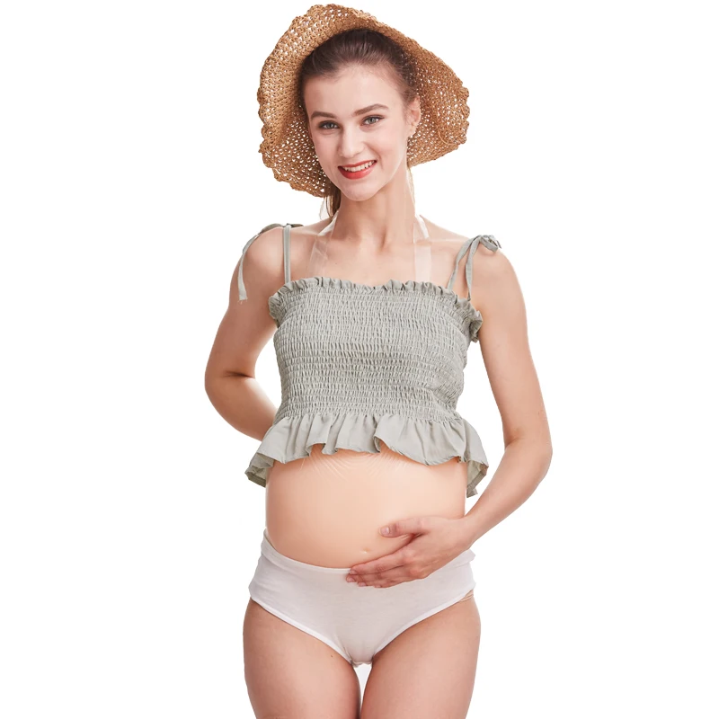 ONEFENG New Style Skin Artificial Fake Silicone Jelly Belly Baby Bump Doll Pregnant Belly 1000-1500g/pc