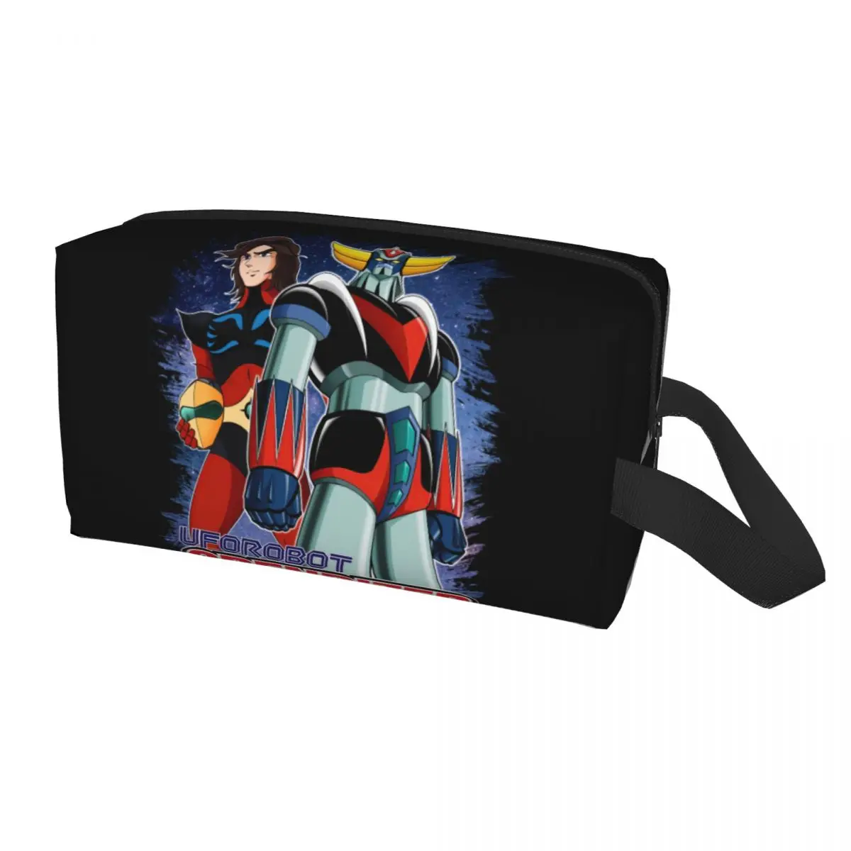 

Goldorak Grendizer Actarus Travel Cosmetic Bag Women UFO Robot Goldrake Makeup Toiletry Organizer Lady Beauty Storage Dopp Kit