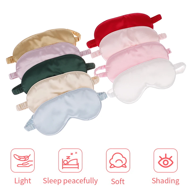 

4Pcs Silk Sleeping Mask Set For The Night Women Men Aduld Relax Soft Nap Eye Cover Sleep Mask Health Blindfolds Travel Fashion