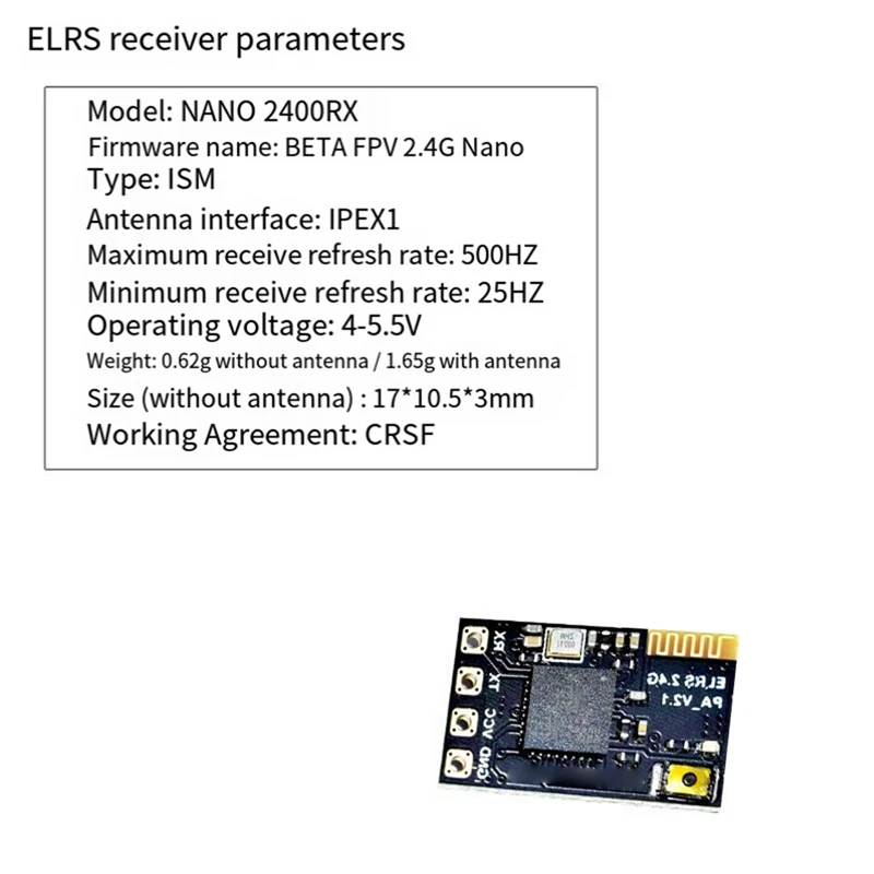 Приемник ELRS 2 4 ГГц приемник NANO Expresslrs с антенной T-типа поддержка обновления Wi-Fi для