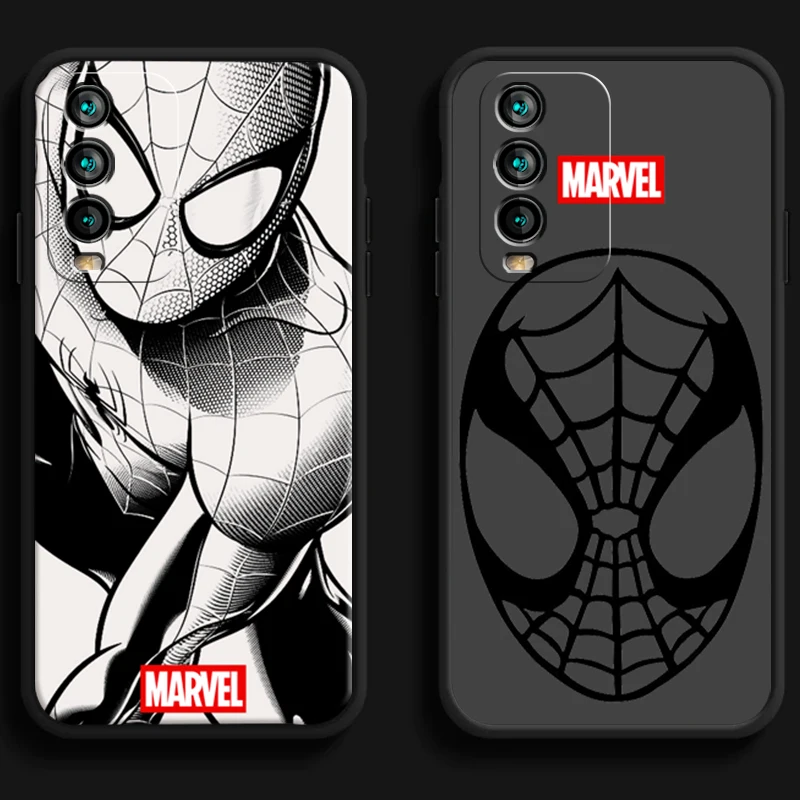 

Marvel Cartoon Spiderman Phone Cases For Xiaomi Redmi Note 10 10 Pro 10S Redmi Note 10 5G Carcasa Funda Soft TPU Back Cover