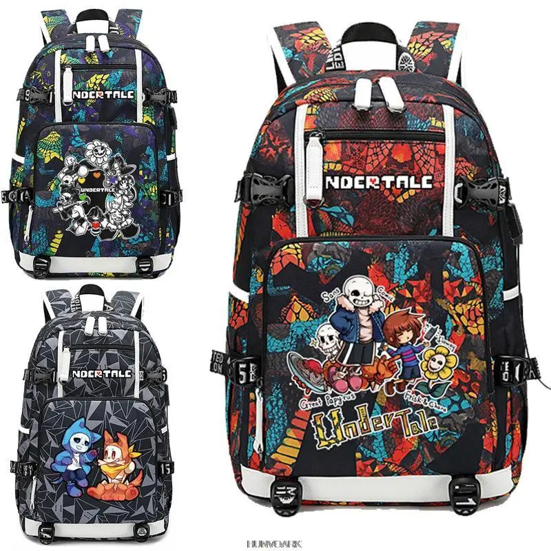 Мужской/женский рюкзак для мальчиков и девочек Undertale школьные ранцы