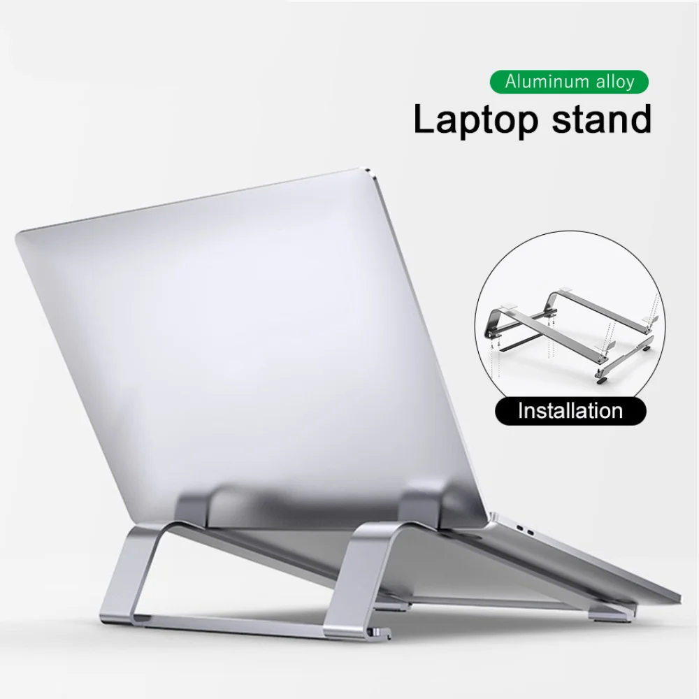 

Aluminum Alloy Notebook Stand Portable Laptop Holder For Macbook Air Pro 13 -17 Non-slip Silicone Computer Cooling Bracket