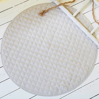 100% Linen Round Carpet Living Room Sofa Dressing Chair Rugs Bedroom Bedsides Carpets Decoration Bedroom Home Decor Baby Mats