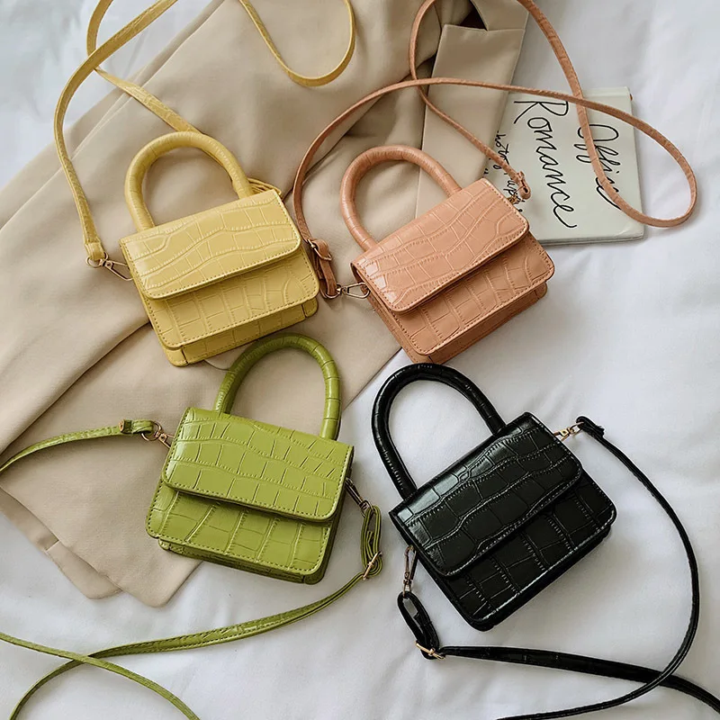 

2022 New Fashion Online Celebrity Women's Bag Personality Mini Handbag Joker Slung Crocodile Pattern Foreign Style Shoulder Bag