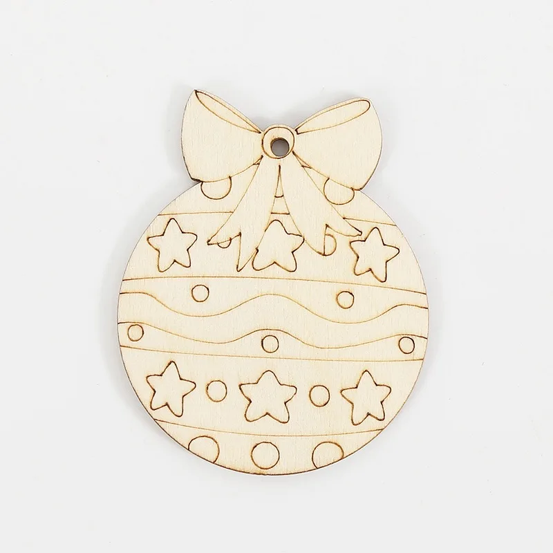 

Деревянные новогодние украшения для творчества 10 шт