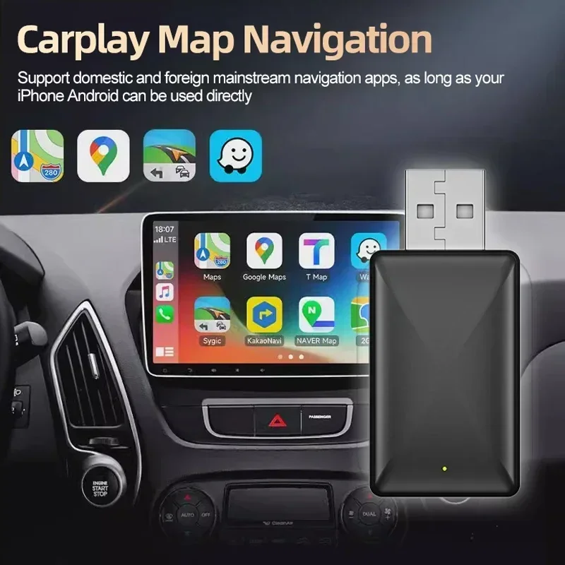 Фото Для Volkswagen Nivus VW277 Новый автомобильный аксессуар Plug and Play WiFi Fast Connect Smart Dongle 2in1 Беспроводной адаптер Carplay Android №4