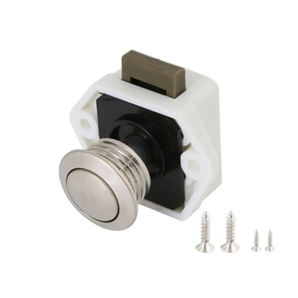 

Push Button Catch Button Garden Push Button Van Wardrobe Door Aluminium Caravan Catch Cupboard For 15-27mm Door