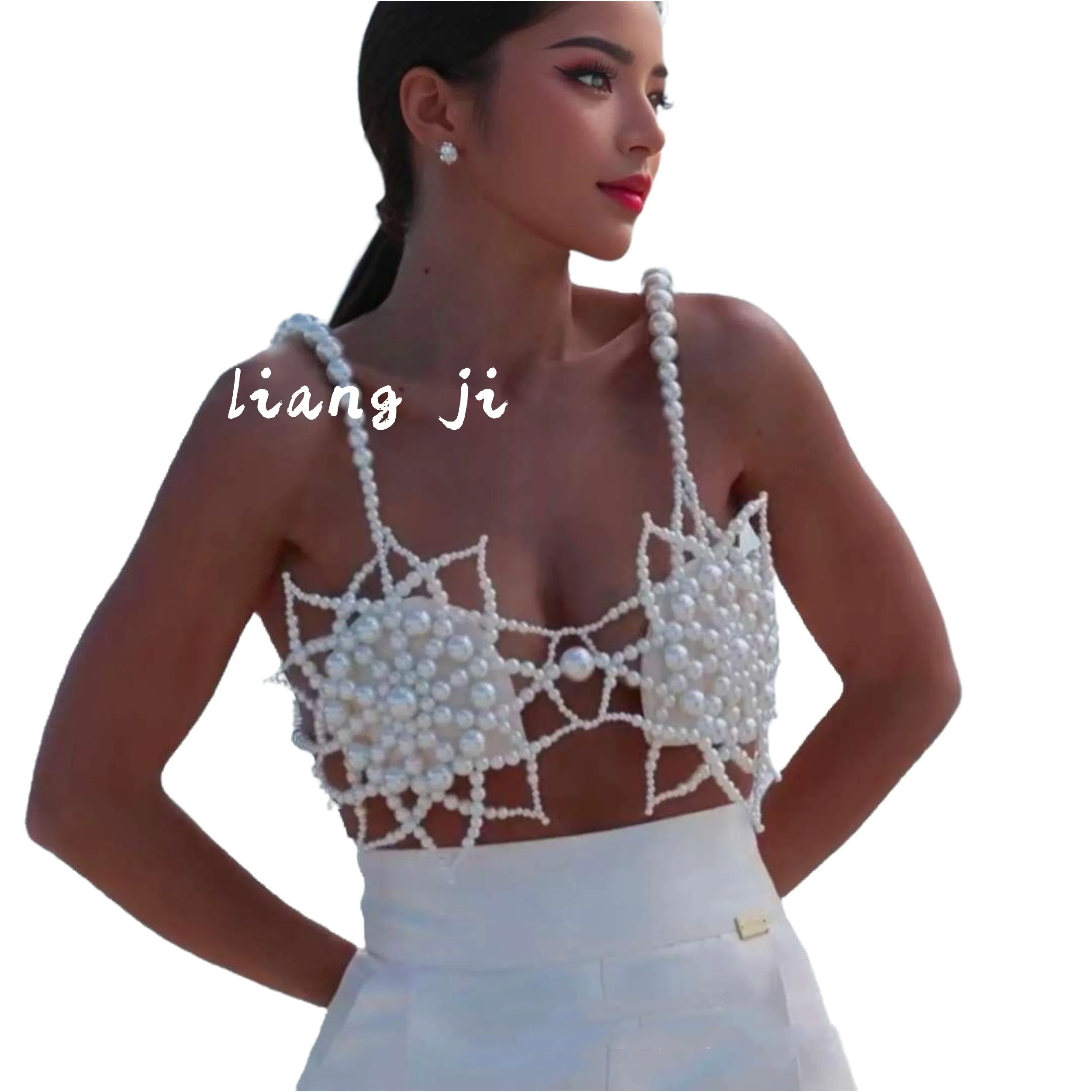 Ювелирные изделия для тела ручной работы жемчужный сексуальный бюстгальтер