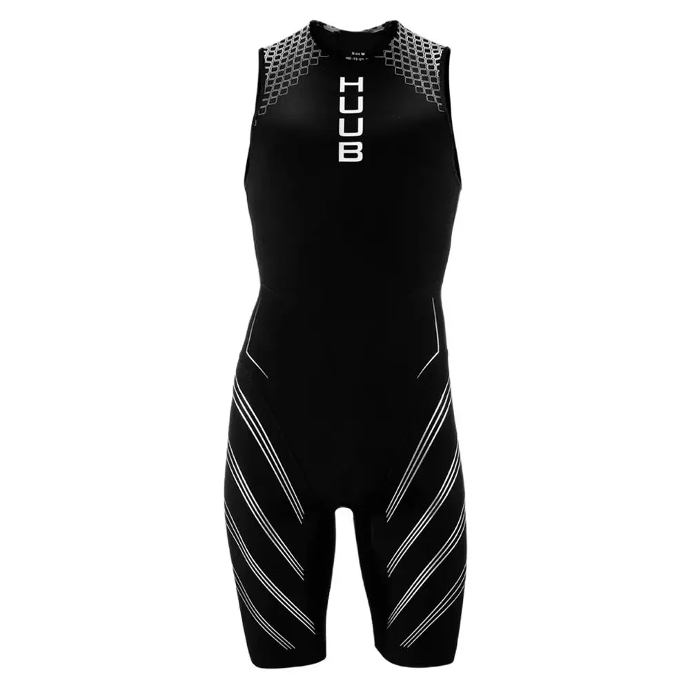 

Huub Triathlon Skinsuits Men Sleeveless Cycling Suit Ciclismo Team Road Bicycle Clothes Back Zipper Bike Jersey Jumpsuit Trisuit