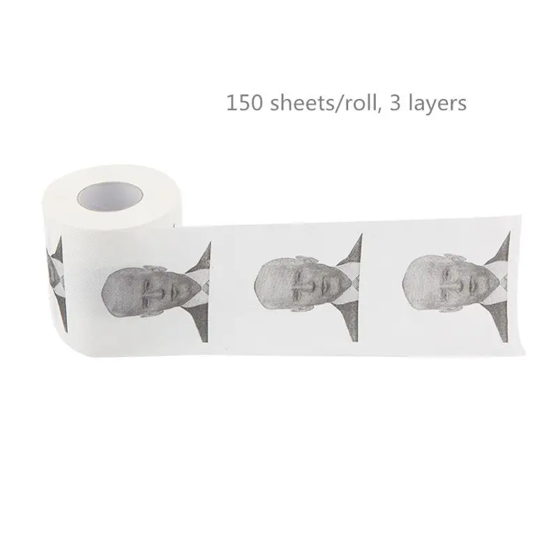 

Joe Biden Pattern Printed Toilet Paper Roll Funny Novelty Gift Bathroom Paper Towel 150 sheets of 3 layers