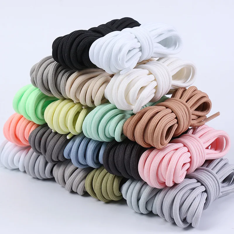 

Толстые полиэфирные шнурки Woven5MMRound, подходят для кокосовой летающей тканой обуви, Папины шнурки в 2 черного и белого цвета