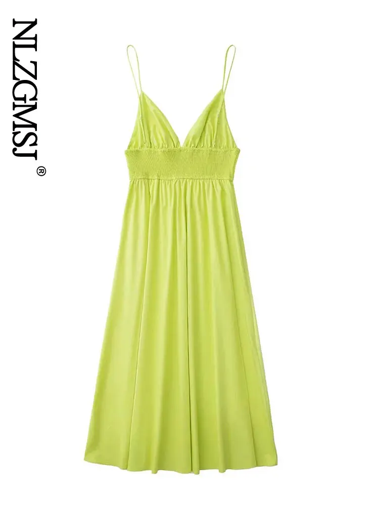 

Женское летнее однотонное длинное платье с разрезом, V-образным вырезом и открытой спиной