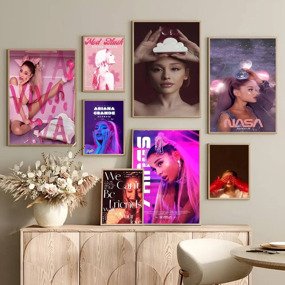 Music Ariana Grande Classic Anime Poster Waterproof Paper Sticker Coffee House Bar Room Wall Decor
