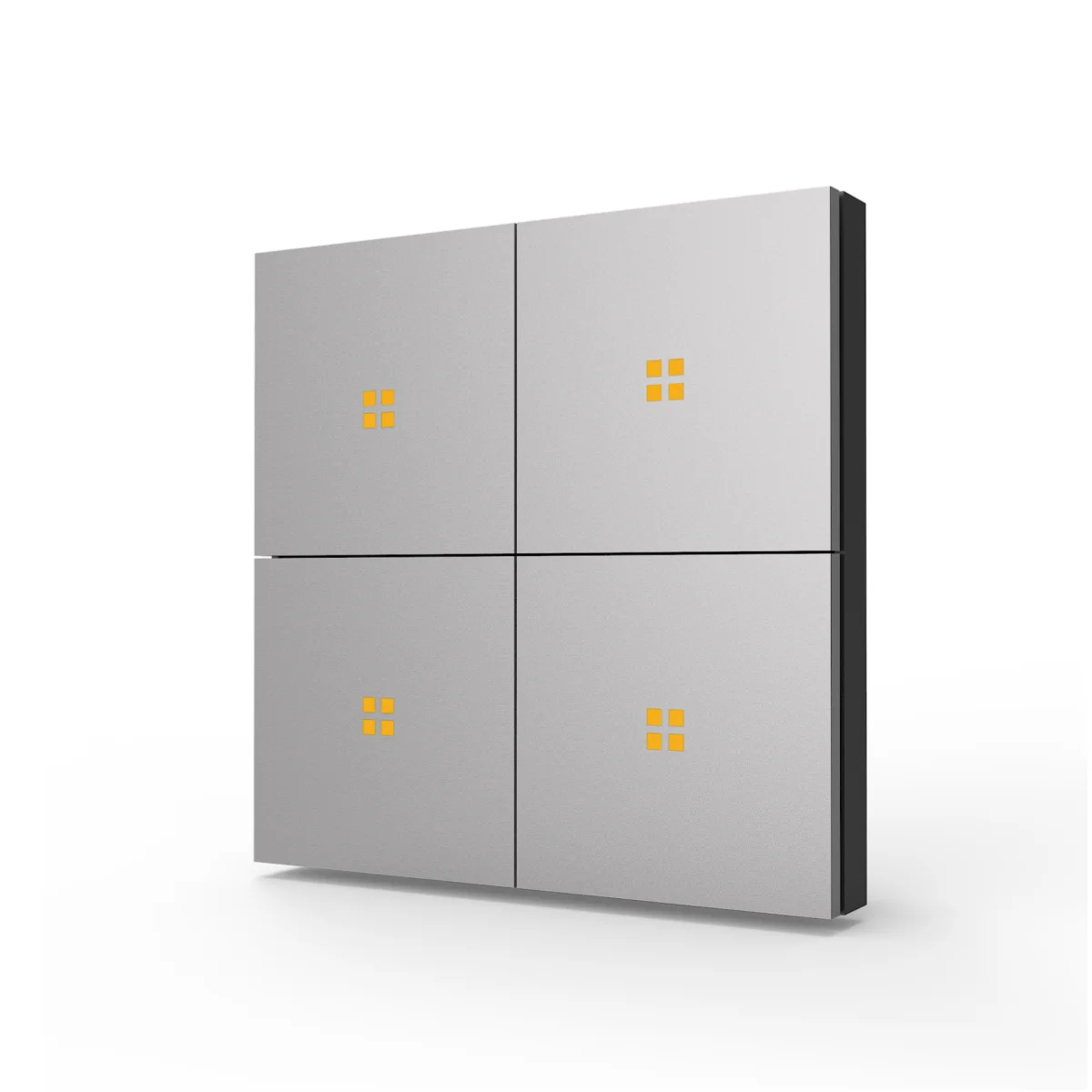 

Умная панель настенного переключателя M8-4 — алюминиевый сплав с поддержкой Zigbee 3.0 и Tuya, с настраиваемым логотипом, 4 группы, многоцветный