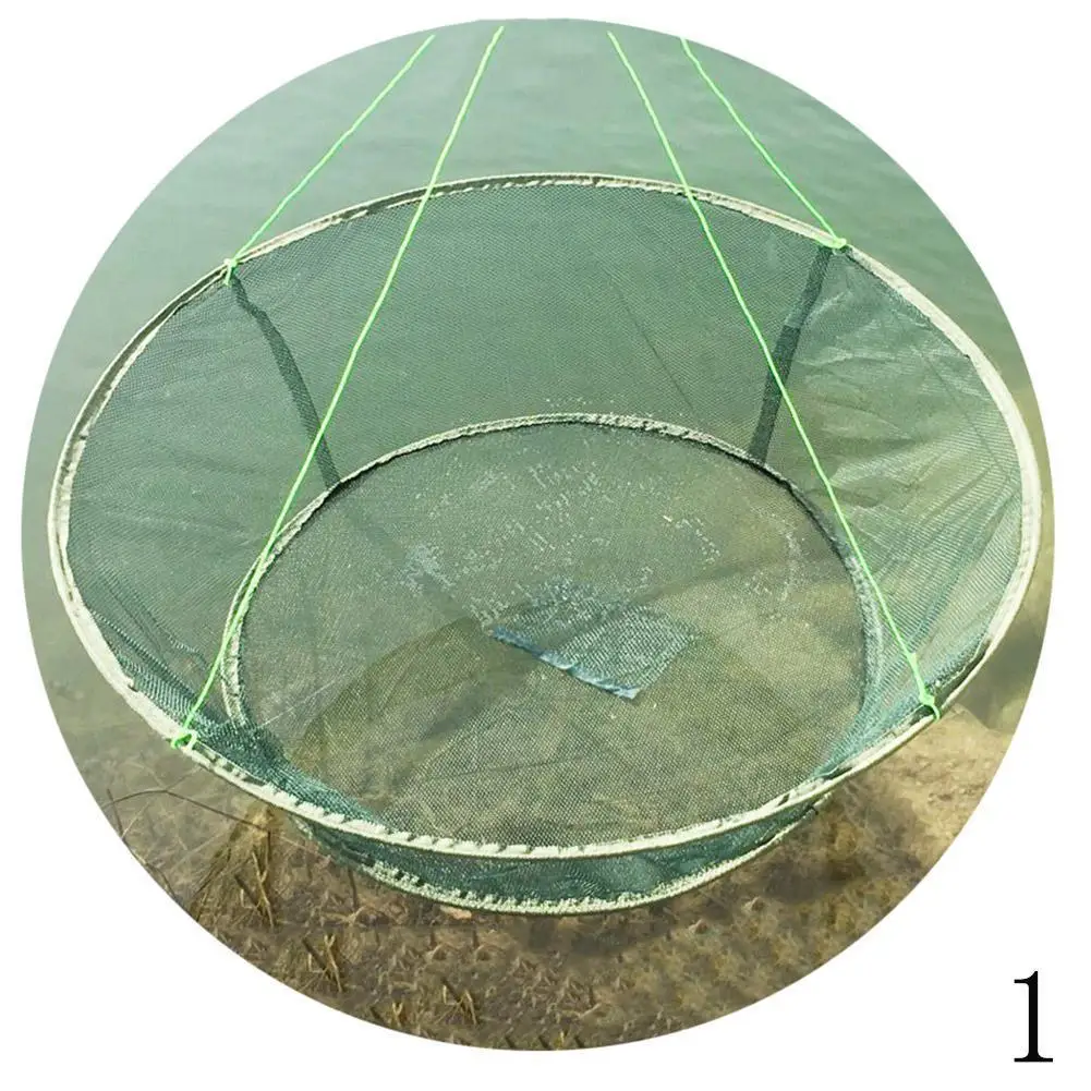 

Scattered Foldable Drop Fishing Open Net Crayfish Catcher Casting Network Mesh For Fish Trap Prawn Bait Crab Shrimp Netting A9M2