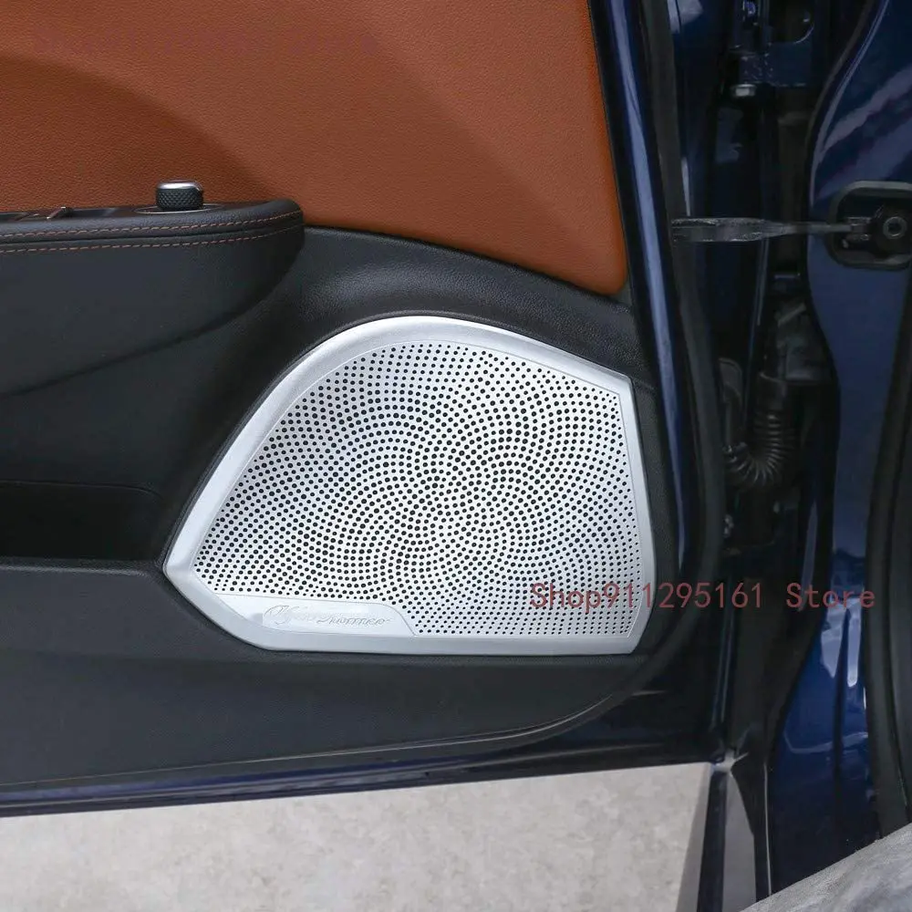 

Aluminum Alloy Car Door Horn Speaker Cover 4pcs For Alfa Romeo Giulia 2017--2020
