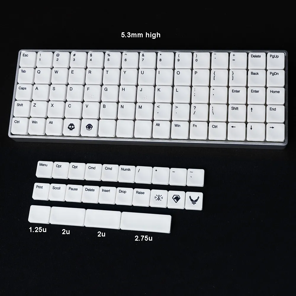 Фото Набор сублимационных кейкапов XDAL PBT DSA Profile Cross Switch, оригинальные кастомные кейкапы ручной работы для механических клавиатур №3