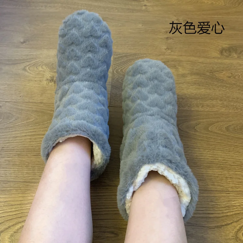 Winter Couple Floor Socks Adult Non-slip Thickened Velvet Indoor Dance Tall Floor Boots Early Education Parent-child Socks Cover
