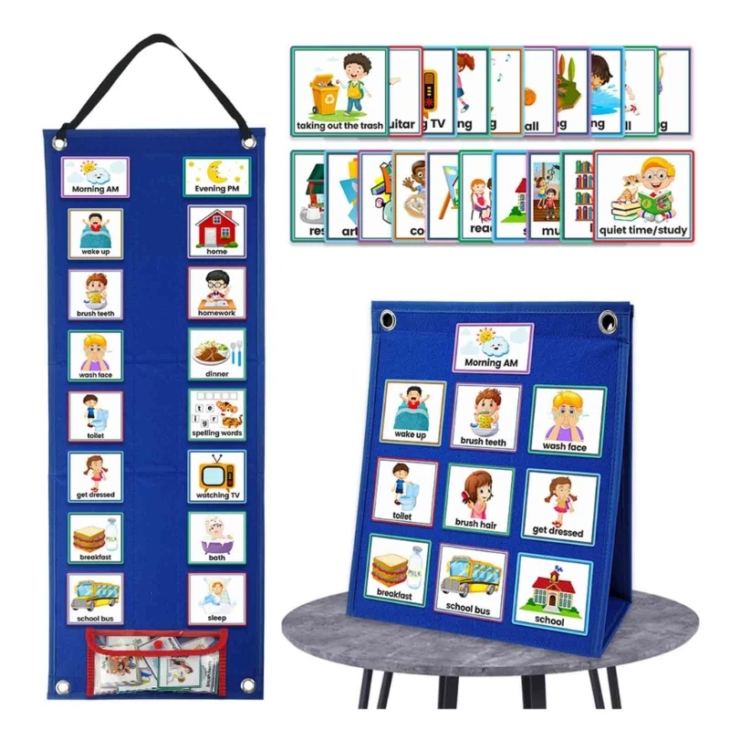 

77HD Kids Daily Schedule Chart Daily Calendar & Visual Schedule for Kids & Toddlers Education Scheduling Chart for School