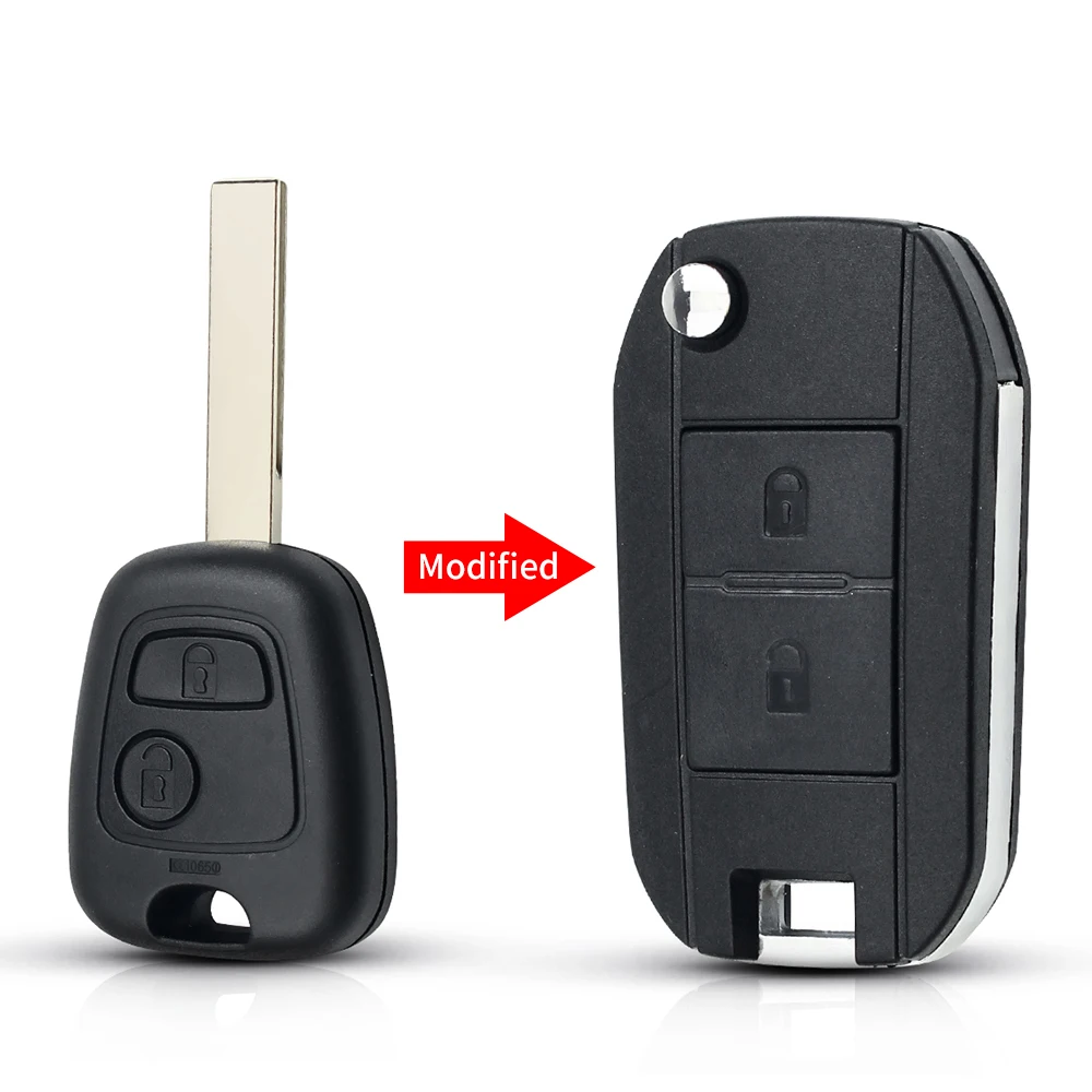 

KEYYOU Новый 2 модифицированных автомобильных ключа BTN для Citroen C1 C2 C3 C4 Picasso Xsara для Peugeot 206 306 307 107 207 407 Partner