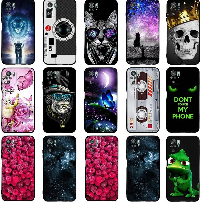 

For Xiaomi Redmi Note 10 Case 4G 5G cover For Redmi Note 10 Pro Max Global Version Phone back Cover redmi Note 10s Bumper Funda