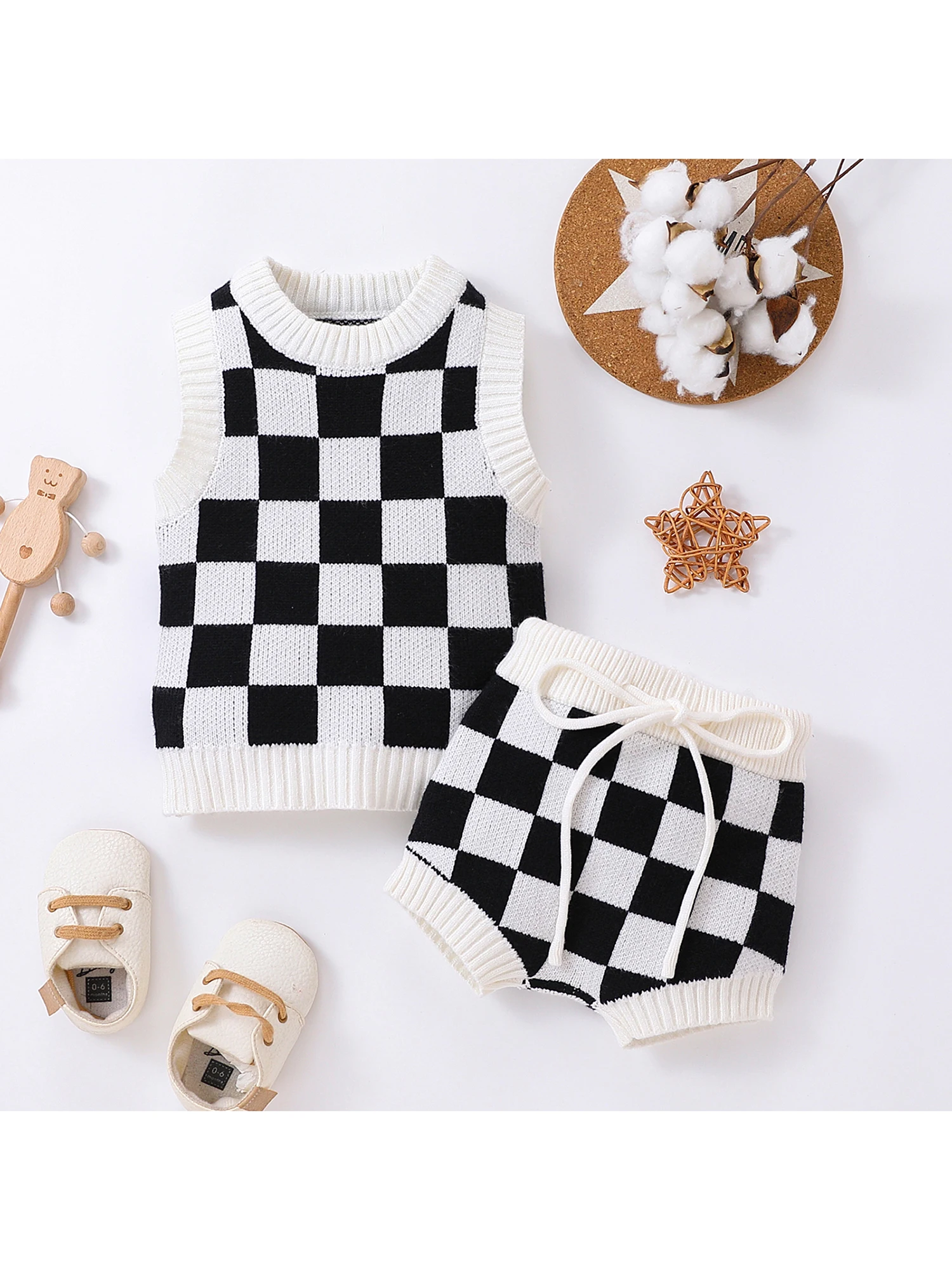 

Трикотажный комплект для маленьких девочек и мальчиков, майка в полоску без рукавов и удобные эластичные шорты с Кулиской