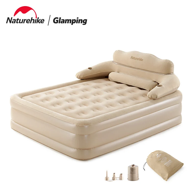 Naturehike Inflatable Bed with Backrest Camping Mattress 46c