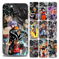 japan anime dragon ball z clear phone case for iphone 11 12 13 pro max 7 8 se xr xs max 5 5s 6 6s plus soft silicone