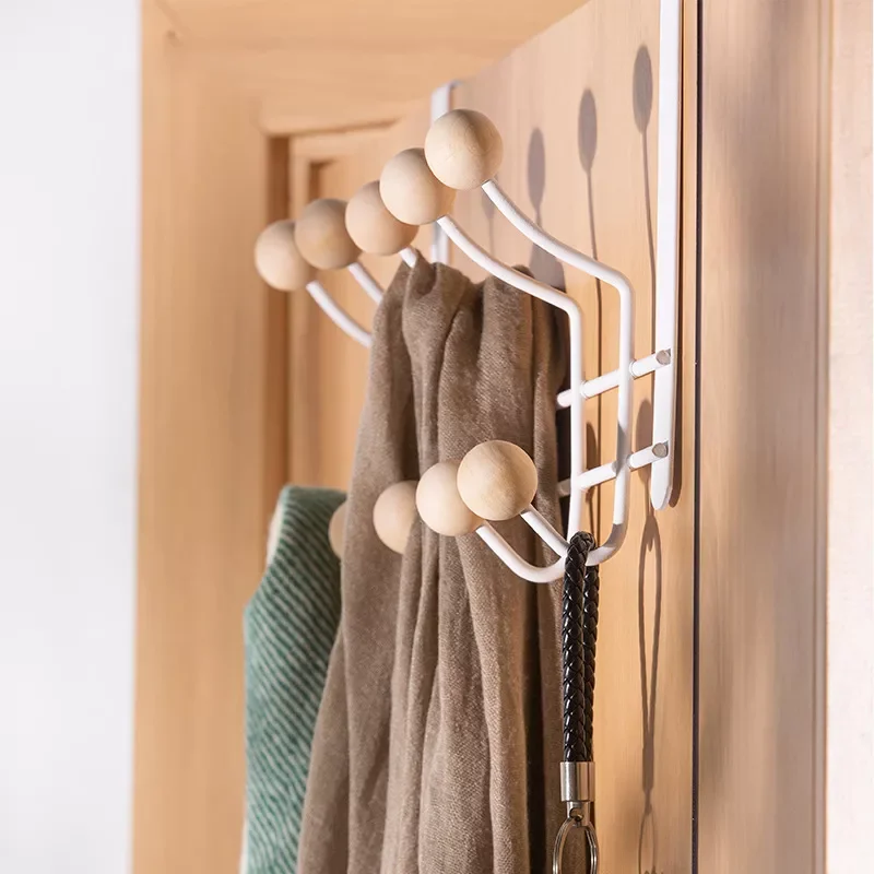 

Bathroom Towel Rack Over The Door Hooks for Hanging Metal Wall Storage Rack Without Punching U3008