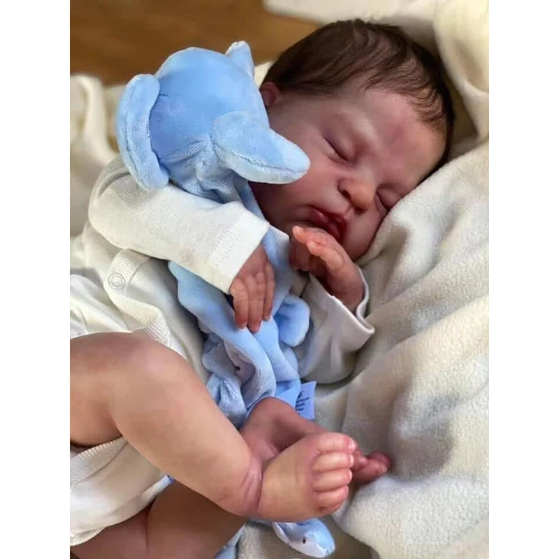

48CM Realistic Silicone Reborn Dolls Remi-Ashton Newborn Baby Doll That Look Real Life Size Dolls for Children