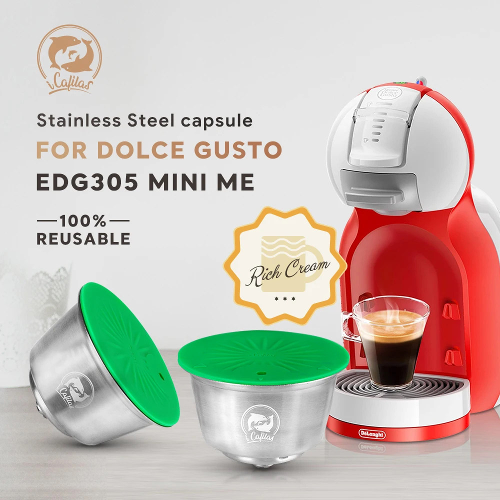 

Icafilas Capsulas de кафе Recargables Dolce Gusto многоразового пользования многоразового желатиновых капсул, фильтры для Necafe combinacapsule чайник Кофе в капсулах