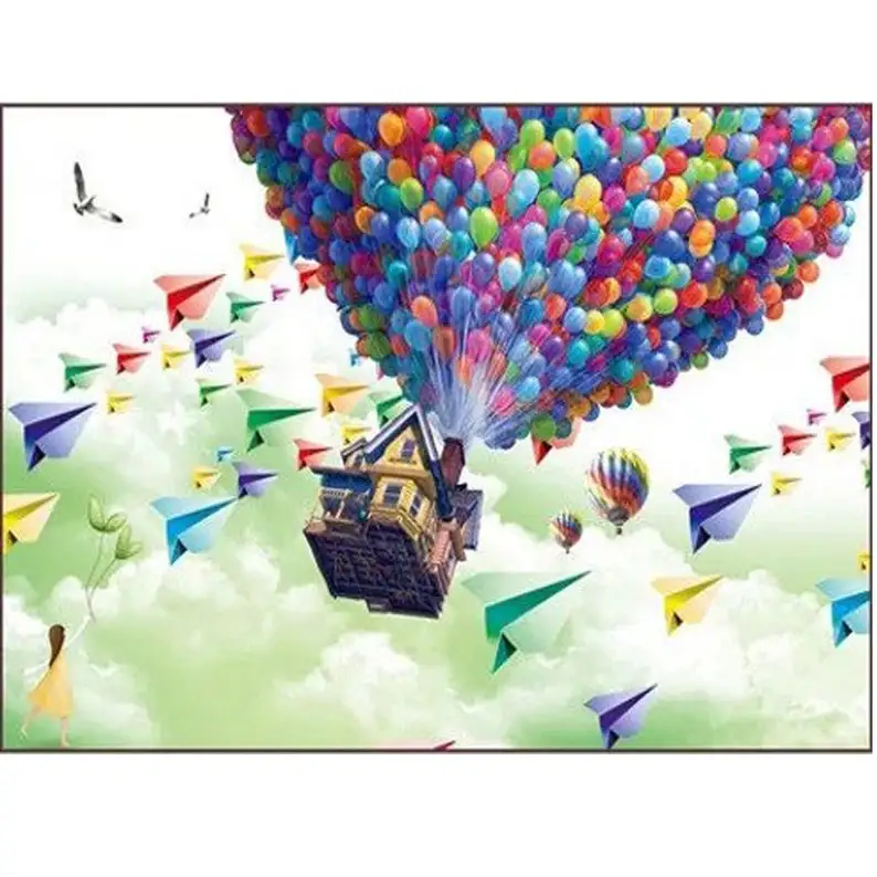 

free house air balloon uup cartoon 5D DIY Full diamond painting art kits home decor gift wall paper quality cross stitch