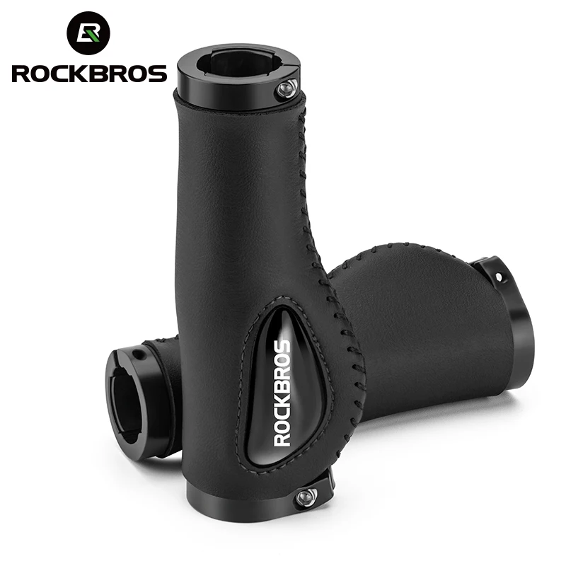 

ROCKBROS Bike Handlebar MTB Bicycle Grips Bike Bilateral locking Rubber Grips Anti-skid Shock-absorbing Soft Bike Accessories