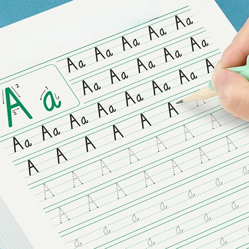 

New Children's Montessori Copybook Kids Learning Numer Alphabet Write Handwriting Exercise Book Early Educational Teaching Aids