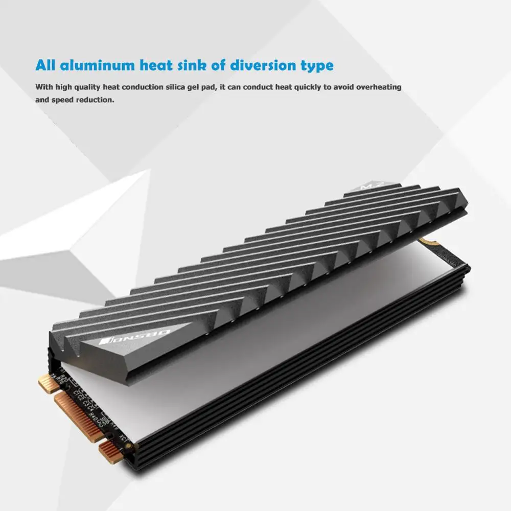 Радиатор Jonsbo M.2 SSD NVMe радиатор M2 жесткий диск алюминиевый с термоподставкой для NGFF