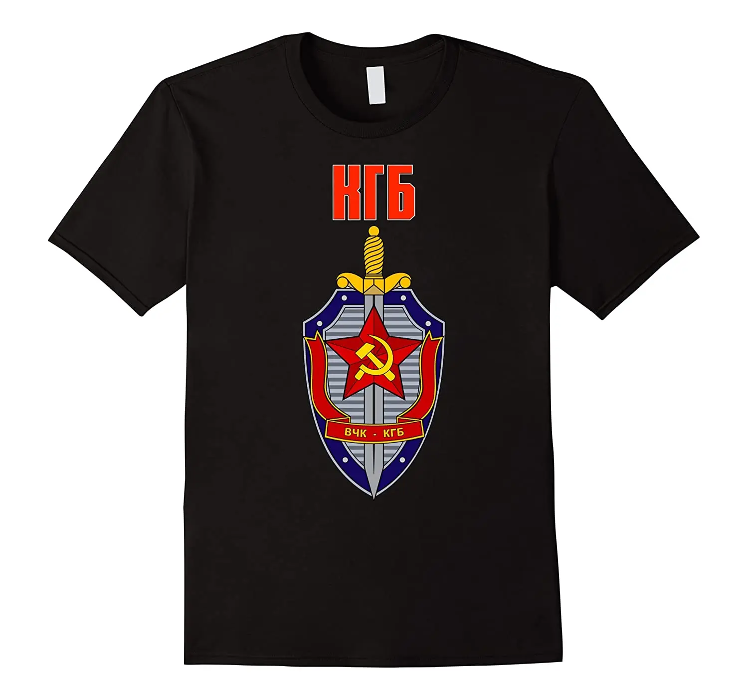 

Russian Soviet Anti Spy KGB Badge USSR T Shirt New 100% Cotton Short Sleeve O-Neck T shirt Casual Mens Top