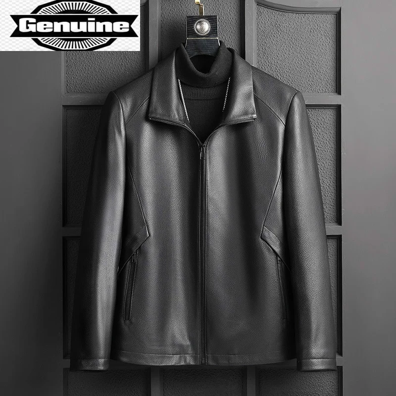 

Sheepskin Men Clothing Leather Genuine Jacket Motorcycle Autumn Clothes 2023 Korean Style Jackets Ropa Hombre LXR337