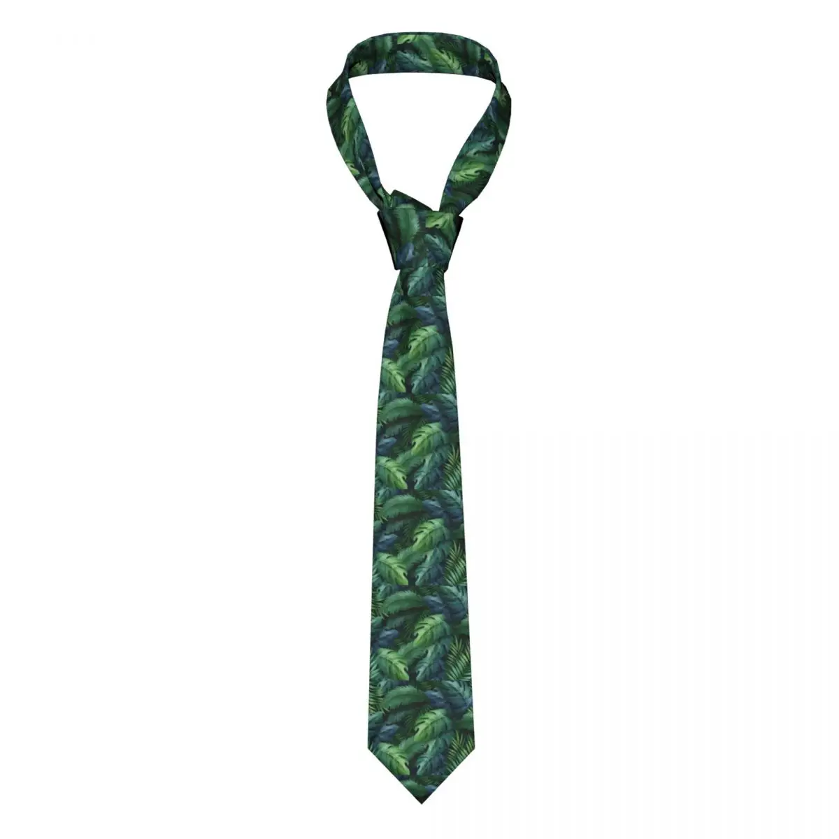 

Tie For Men Formal Skinny Neckties Classic Men's Tropical Green Palm Leaves Wedding Tie Gentleman Narrow