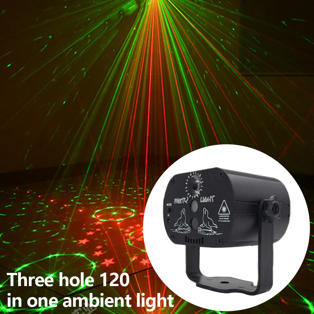 

USB LED Projector Stage Light 180 Degree Manual Rotation Infrared Remote Control Party DJ Disco Light Easy Installation