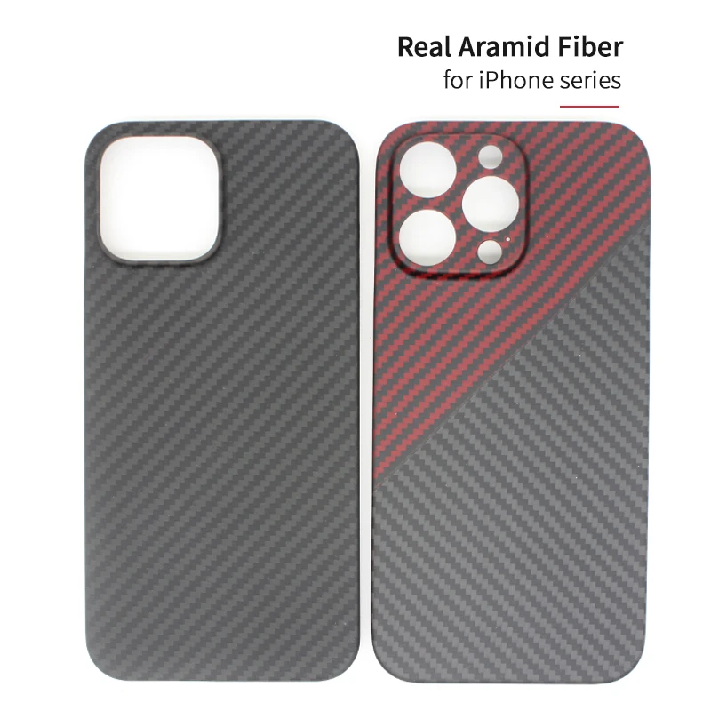 

100% Aramid Fiber Case for iPhone 14 Pro Max Slim Thin Light Carbon Fiber Case for iPhone 13 Pro 12 Pro 14 Plus 3D Grip Touch