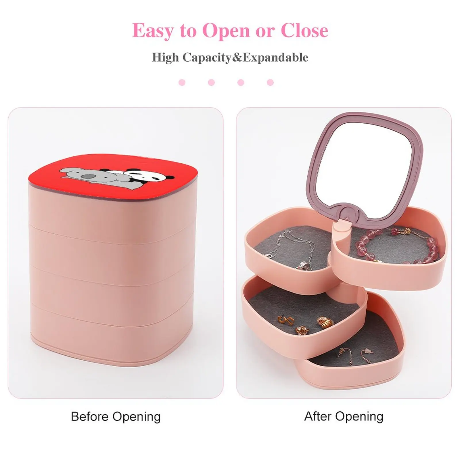 Шкатулка для хранения ювелирных изделий Koala And Little Panda шкатулка на заказ Свадебная