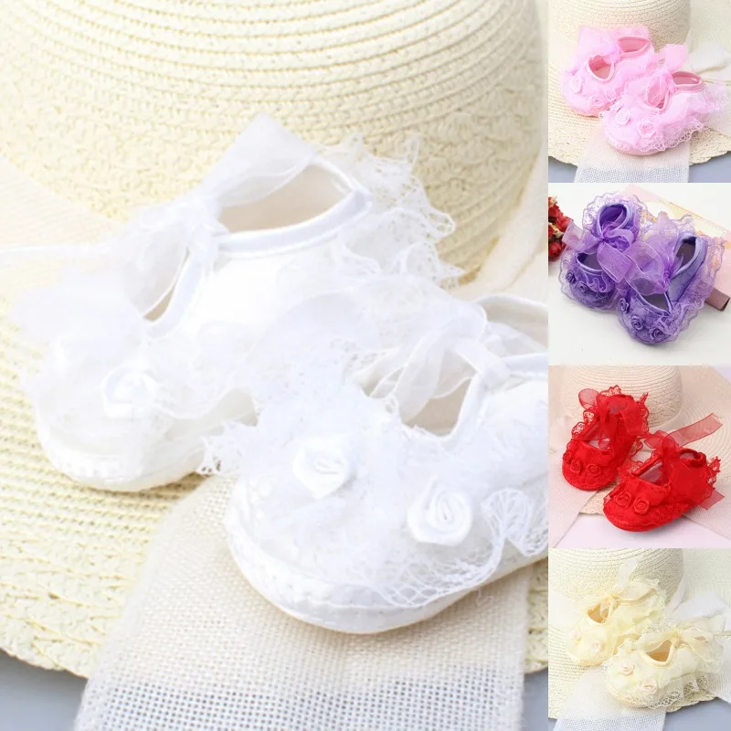 

2022 детские пинетки, для малышей, для маленьких девочек, обувь принцессы с бантом и цветами, на шнуровке, блестящие кроссовки на подошве для д...