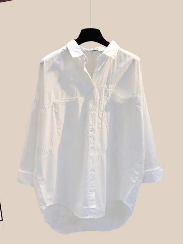 Женский летний комплект из жилета на цепочке белая Солнцезащитная блузка и