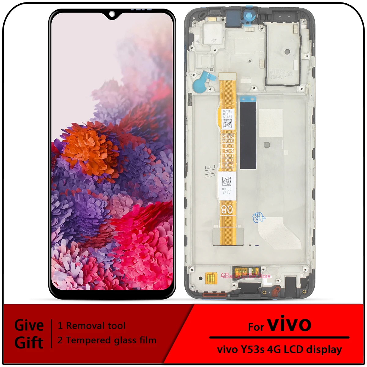 Оригинальный дисплей 6,58 дюйма для Vivo Y53s 4G, LCD дисплей кодирующий преобразователь сенсорного экрана в сборе Vivo Y53s 4G с рамкой Оригинальный дисплей 6,58 дюйма для Vivo Y53s 4G, LCD дисплей кодирующий преобразователь сенсорного экрана в сборе Vivo Y53s 4G с рамкой