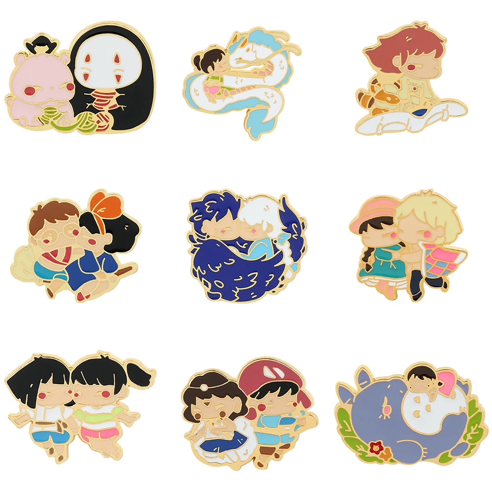 

Studio Ghibli Anime Movie Spirited Away Enamel Pins for Backpack Badge Brooch Pins Accessories for Fans Gifts