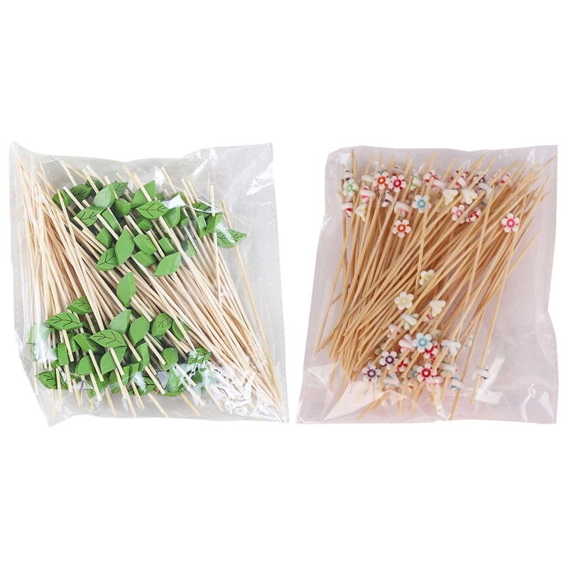 

Dessert Cocktail Toothpicks Bar Summer Birthday Wedding Supplies Bamboo Material