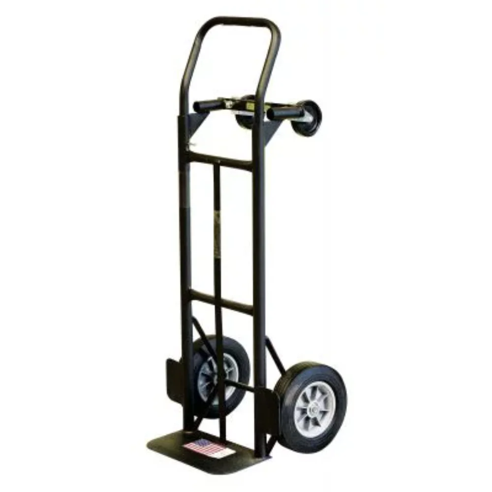 800 lb. Capacity 2-in-1 Convertible Hand Truck with 10" flat free tires.